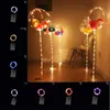 35cm 70cm Stand de ballon en plastique Balloons LED Decor Bobo Baloon Stick Stand avec des lumières de la batterie pour le mariage de la fête de la lueur Noël 263d