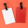 DHL Bag Parts Sublimation DIY White Blank PU Sequins Luggage Tag Label Straps Suitcase Mix Color