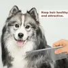 Pettine professionale per animali domestici Pettine per toelettatura in acciaio inossidabile per cani e gatti Rimuove delicatamente i tappetini sciolti del sottopelo, i grovigli dei nodi