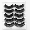 5 par false eyelash wispies faux 3d mink ögonfransar i bulk makeup multilayer wispies långa mjuka fransar grymhet fri lash förlängning