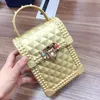 2022 bolsos de noche nueva cadena de teléfono móvil Jelly Pvc, Mini bolso pequeño cuadrado, billetera cero