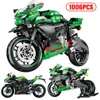 1006 sztuk Miasto Techniczne Motocykl Blocks Creator Mechanik Lokomotywa Wyścigi Samochód Model Cegły Zabawki Dla Dzieci Boys X0902