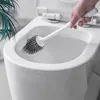 Silikon Dayanıklı Tuvalet Fırçası Uzun Saplı Duvar Hungfloor Stand Tuvalet Fırçası Tutucu Yumuşak Kıl Temizlik Banyo Araçları 220815