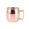 Tazze Boccale Moscow Mule in acciaio inossidabile placcato rame martellato Tamburo Tipo di birra Tazza da caffè Bicchiere da acqua Bicchiere ZWL135