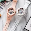 Armbanduhren SANDA Design Frauen Uhren Sport Militärische Wasserdichte Uhr Analog Digital Damen Uhr Casual Relogio feminino 842