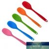 5 outils de cuisine de qualité de couleur Silicone cuillère à soupe à long manche couleur unie cuisine Silicone couverts ustensiles accessoires