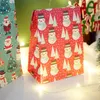 Sac d'emballage cadeau de noël, bonhomme de neige, arbre, pingouin, sac alimentaire, bricolage, sac de collation, papier Kraft, poche plate, DHL, nouveauté 2021