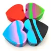 17ml Love Shape Wax Oil Container Box Bag Dab Non-stick Siliconen Pot siliconen Tin Kleurrijke Opslagcontainers Houder Gereedschapskoffer