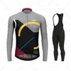 Set da corsa 2022 Raphaful Maglia da ciclismo a maniche lunghe Set da bici 19D Pantaloni con bretelle Kit Primavera Abbigliamento ad asciugatura rapida MTB Uniforme Roupa Ciclismo