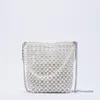 ZA Pearl Beaded Bag White Fairy Portable Messenger s mit Kette Damen Geldbörsen und Handtaschen Cross Body Woman 220224