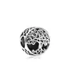 Hollow Front Family Tree Round Alloy Charm Bead Fashion Women Jewelry Stunning Design European Style Fit For DIY Bracelet PANZA003-2