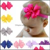 Headbands Hair Jewelry Baby Bows Soft Elastic Born Girls Flower Headband Boneless Comfort Infant Princess Headdress Aessories Drop Delivery