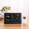 Fanju W4 Wi-Fi Clock Humidade Pressão Tempo Tempo Digital Despertador Temperatura com Sensor Sem Fio Decoração da Tabela 211111