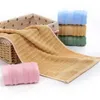 New25*50cm Crianças de limpeza Toalha de algodão cor sólida engrosse retângulo de pano de lavar toalhas limpas para casa suprimentos de banheiro lld11347