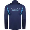 2023 Nya F1 Team Racing-kläder för män och kvinnor Half Zipper långärmad t-shirt Polo-skjorta Leisure Sports snabbtorkande fans Skjorta