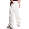 Męskie dżinsy 2022 Luźne mężczyzn dżinsowe szerokie nogi spodnie proste workowate harem streetwear hip hop marka biała deskorolka rozmiar 30 - 46
