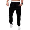 Calças masculinas 2021 Moda Colorida Sólida Sweatpants para Homens Outono Inverno Drawstring Cintura Baggy Com Bolsos Pantalon