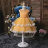 Sommar blomma spets flickor bröllop pagant party klänningar prinsessa formella prom klänningar storlek 3-14 år ny barn flicka kläder 210303