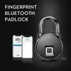 Bloqueio Bluetooth portátil Bluetooth Smart Cadlock Keyprint Fingerprint Facturas Anti-roubo Cadeado de Porta de Segurança para Saco Gaveta Mala Y200407