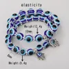 Mode Argent Couleur Strand Bracelet Evil Blue Eye Main Palm Bracelets pour Femmes Perles Chaîne Vintage Bijoux Femme Cadeaux