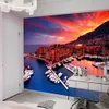 Personnalisé 3d paysage papier peint belle mer ville paysage salon chambre décoration de la maison peinture murale revêtement mural fonds d'écran