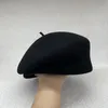 Berets 202109-Dudu-Shenzhen Japan Stil Höst Vinterull Solid Grace Lady Beret Hat Kvinnor Fritidsmålare