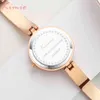 KIMIO 2021 femmes es luxe strass mode carré or Rose dames montre à Quartz Bracelet ensemble femme horloge