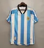 1978 1986 1998 Argentina Retro Soccer Jersey Maradona 1996 2000 2001 2006 2010 Kempes Batistuta Riquelme Higuain Kun Aguero Caniggia Aimar Fotbollskjortor