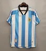 1978 1986 1998 Argentine rétro Soccer Jersey Maradona 1996 2000 2001 2006 2010 Kempes Batistuta Riquelme Higuain Kun Aguero Caniggia Aimar Football SH 341