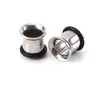 Tunnel Plug per gioielli per il corpo F20 Mix 3-14 mm 100pcs/lotto in acciaio inossidabile Fletta singolo Tunnel Piercing Gioielli Gioielli Delivery 2021 HRY