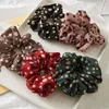 Kobiety Scrunchies Polka Dot Duck Circle Circle Stretch Gumowe Zespoły Do Włosów Ponytail Holder Moda Akcesoria do włosów 7 Wzory