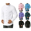 Mens Dress Shirts Business Shirt Mens Casual Fashion Camiseta Masculina Fitness Tuxedo Man Clothes Size S-2XL