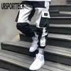 Streetwear Mäns Multi Fickor Cargo Harem Byxor Hip Hop Casual Male Track Byxor Joggare Byxor Mode harajuku Män Pant 210714