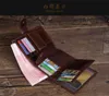 Plånbok Äkta Läder Men Fashion High Kvalitet Passmynt Pocket ID Korthållare Purses Cow Purse Money Bag