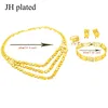 Dubai Jewelry sets Gold Color Necklace & Earrings bridal collares Jewellery Egypt Turkey Iraq African Israe gifts for women set2149