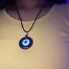 S2022 Hot Fashion Jewelry Glass Evil Eye Pendant Necklace Wax Rope Turkish Blue Eye Necklace