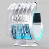 Multi-Functional 7 in 1 oxygen facial sprayer scrubber hydra dermabrasion machine beauty skin management system smart ice blue