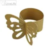 25pcs Fashion Many Colors Wedding Napkin Holder Paper Butterfly Napkin Rings Weddings Home Party Serviette Table De jllNNt