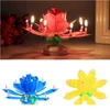 8/14pcs Candle Lotus Flor Girlating Happy Birthday Candle Party Party Diy Cake Decoration Velas para crian￧as Birth Jlloej