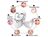 Envío gratuito de DHL, 7 colores LED Terapia de luz facial Máquina de belleza Máscara de cuello facial LED con microcorriente para dispositivo de blanqueamiento de la piel