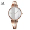 Shengke Fashion Gold-Plated Women Watches Charm Ladies Wristwatch Armband Quartz Watch Montre Femme Relogio Feminino 210616