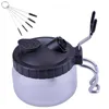 Professional Spray Guns Airbrush Cleaning Pot,Clean Paint Jar With Air Brush Holder+Nozzle Set