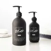 Nordic Black Bath Shampoo Scandinavian Travel Liquid Lotion Storage Bottle Home Organizer Decor Soap