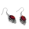 À la mode indien 925 en argent Sterling créé boucles d'oreilles grenat pour les femmes de qualité supérieure étincelant pierre rouge mariage bijoux de mode cadeau