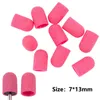 50pcs Nail Sanding Caps With 2Rubber Gel Polish Remover Nail Drill Bit Mill Grinding Sand Cap Pedicure Tool for Manicure Machine 220209