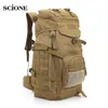 Molle 60L Camping Plecak Torba Taktyczna Wojskowa Duże Wodoodporne Plecaki Kamuflaż Wędrówki Torby Wojsko Outdoor Xa281WA Y0721