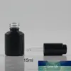 Flacon compte-gouttes en verre de 15 ML bouteilles rechargeables d'huile essentielle flacon vert rose ambre avec pompe à poussoir en argent noir 20 pièces