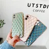 Lambskin 6D Electroplated Full Lens Proction Soft TPU Phone Cases for iPhone 14 13 12 11 Pro Max XR XS X 7 8 Plus Camshield Chromed Sheepskin Cell Phone Case