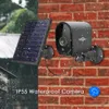 HISEEU 1080P painel solar bateria recarregável câmera IP sem fio À Prova D 'Água CCTV Câmera de Segurança WiFi Dupla Audio Detect PIR