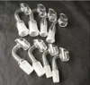 03Transparent atacado bongs, tubulação de água de vidro, queimador de óleo de vidro, adaptador, tigela, prego